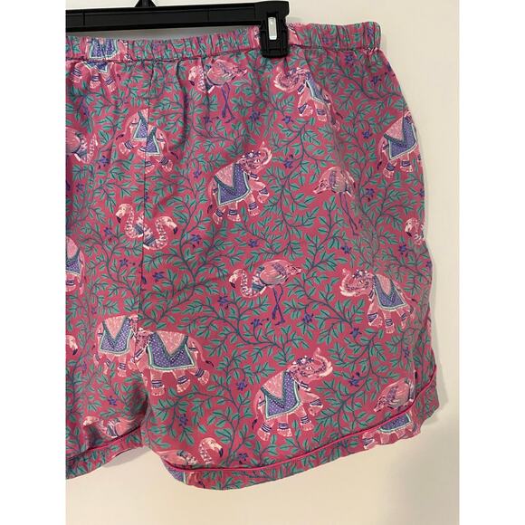 Printfresh Pink Purple Flamenco Shorts Indian Flamingo Elephant GUC 3X Pajama - Picture 8 of 8